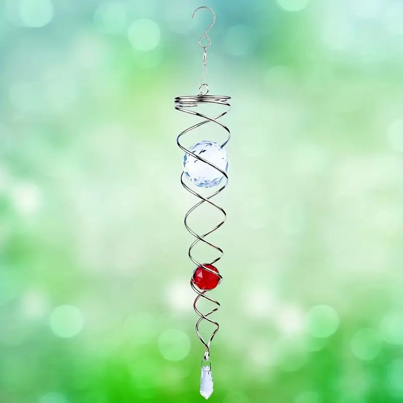 1+1 FREE | CrystalTwister - Metal Crystal Spiral Wind Chime