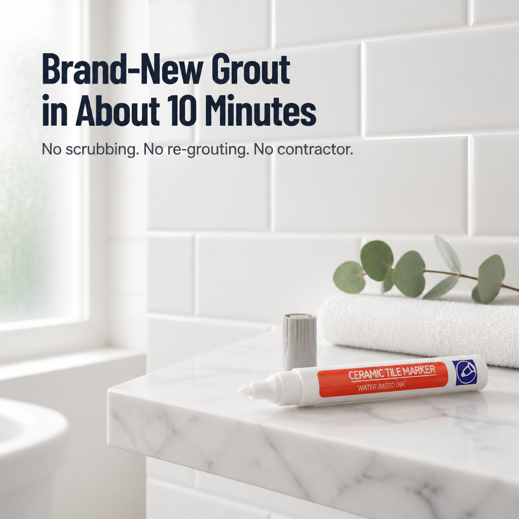 GroutGlow - Instantly Covers Stains for Fresh, Clean Tiles