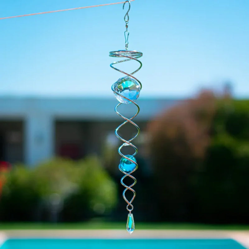 1+1 FREE | CrystalTwister - Metal Crystal Spiral Wind Chime