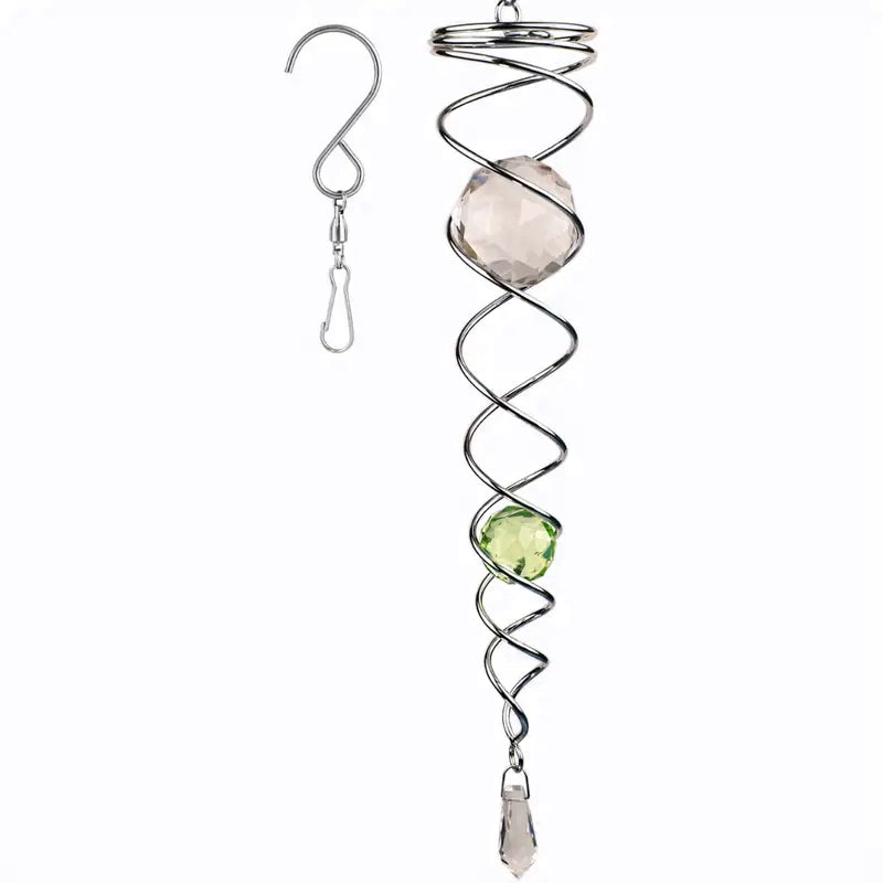 1+1 FREE | CrystalTwister - Metal Crystal Spiral Wind Chime