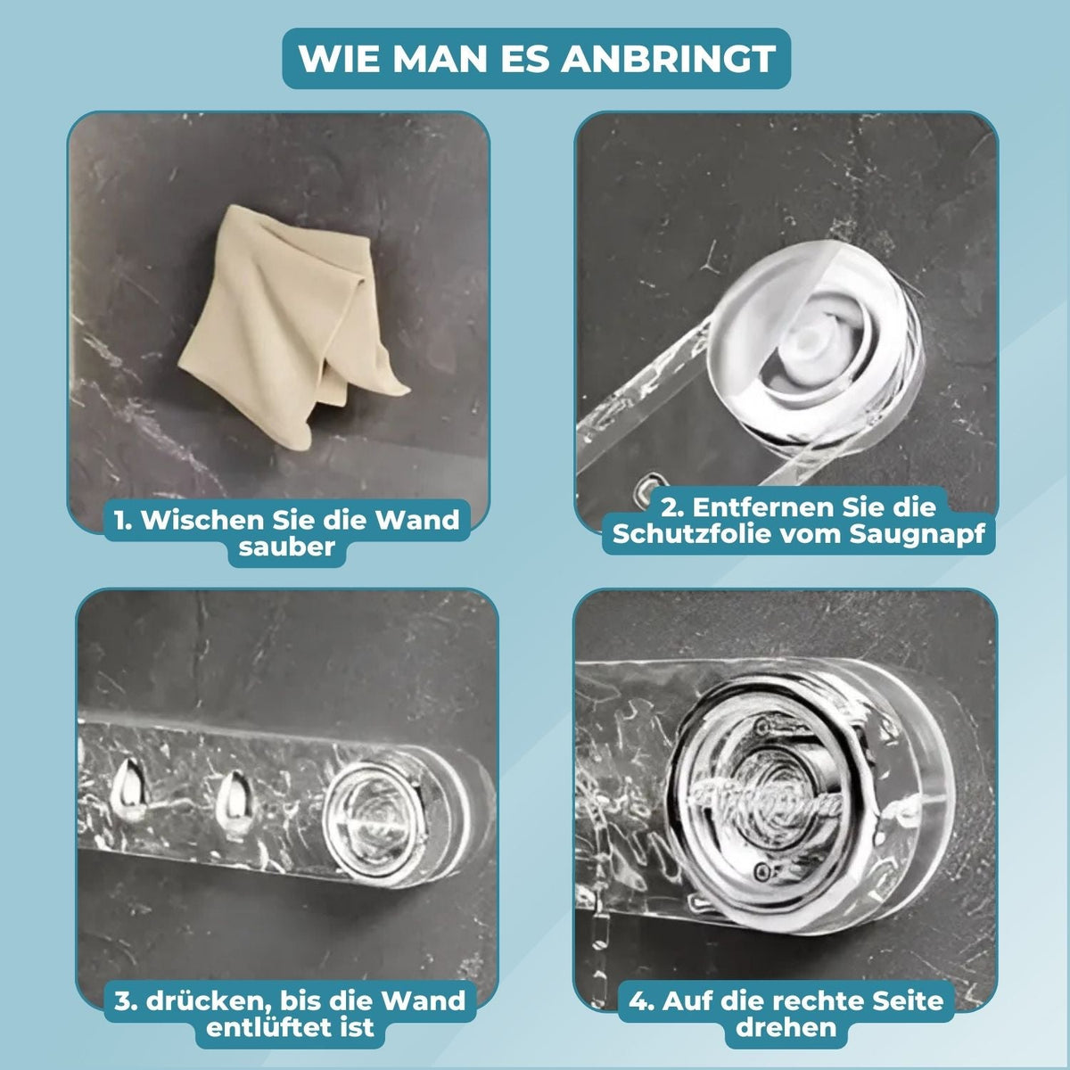 HookHold - Space-saving suction cup hooks with adjustable folding design
