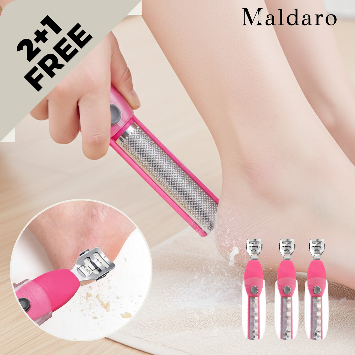 2+1 FREE | GlossySole - Instantly smooth, soft feet without salon costs