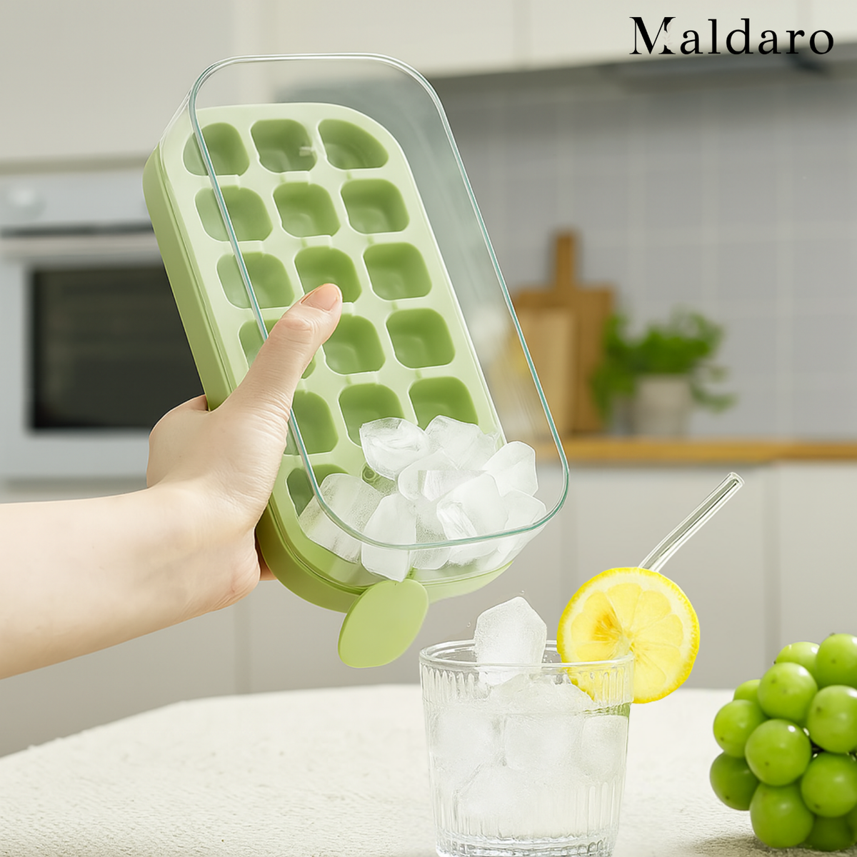 GlacioPress - Effortless Perfect Ice Cubes That Cool Quickly