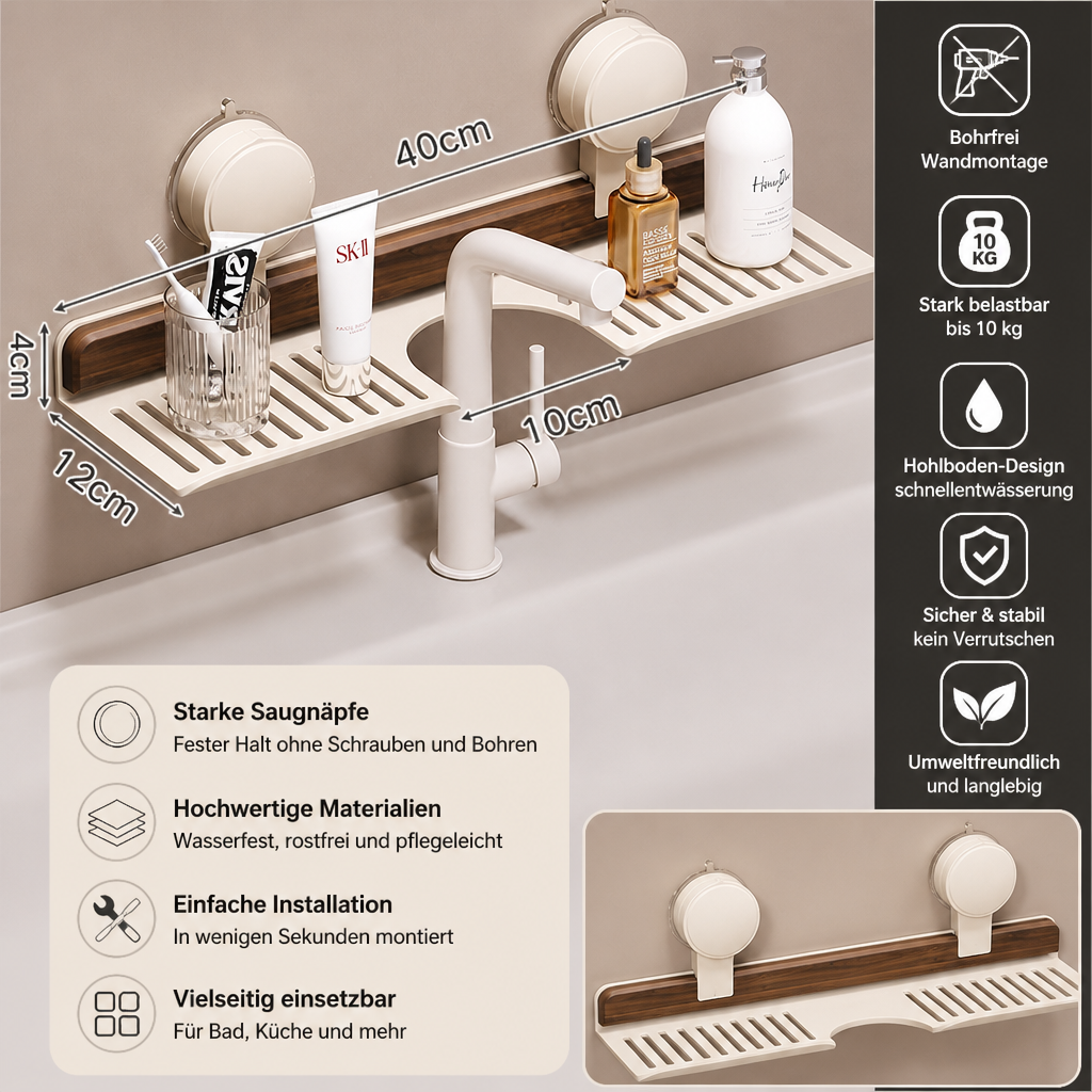 SuctionNest - Instantly Eliminate Bathroom Clutter Without Drilling Walls