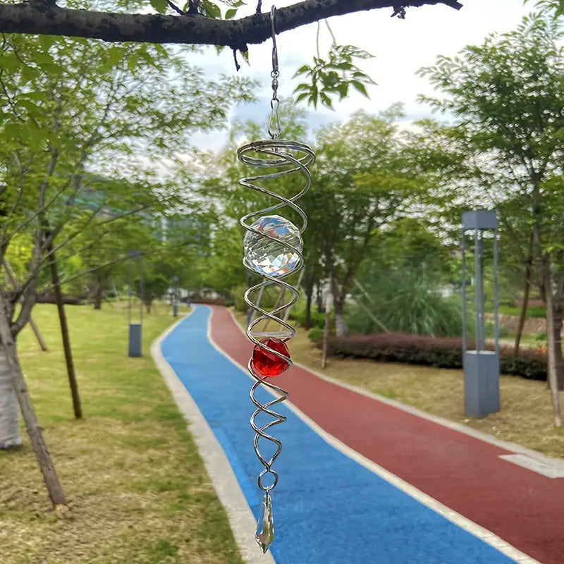 1+1 FREE | CrystalTwister - Metal Crystal Spiral Wind Chime