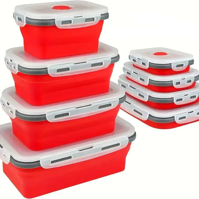 2+2 FREE | FlexiFresh - Save 70% Kitchen Space with Leak-Proof Food Containers
