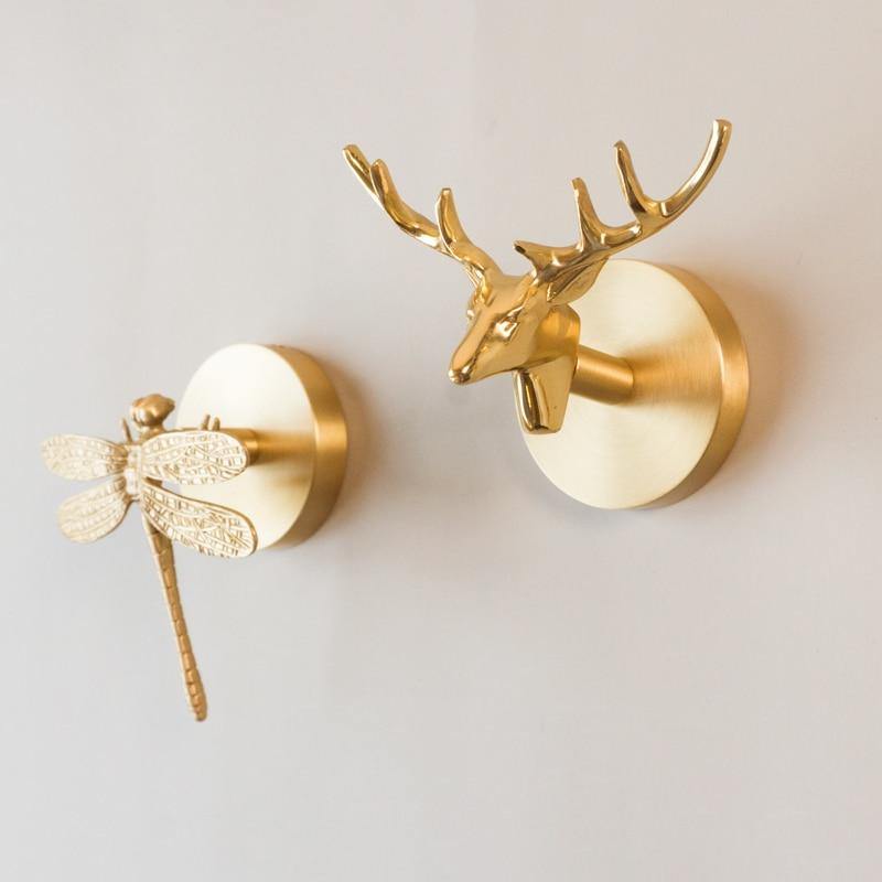WallWonders - Stunning Brass Animal Hooks for Instant Wall Organization