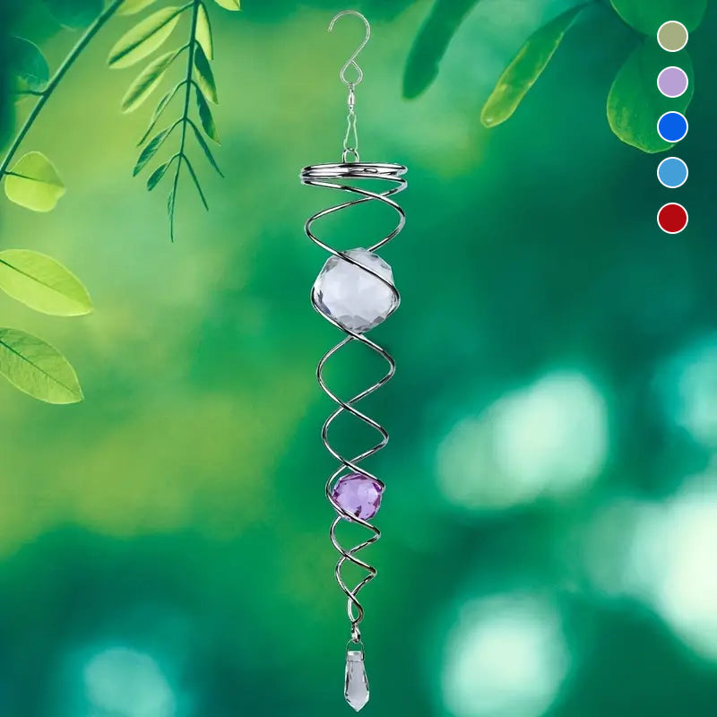 1+1 FREE | CrystalTwister - Metal Crystal Spiral Wind Chime