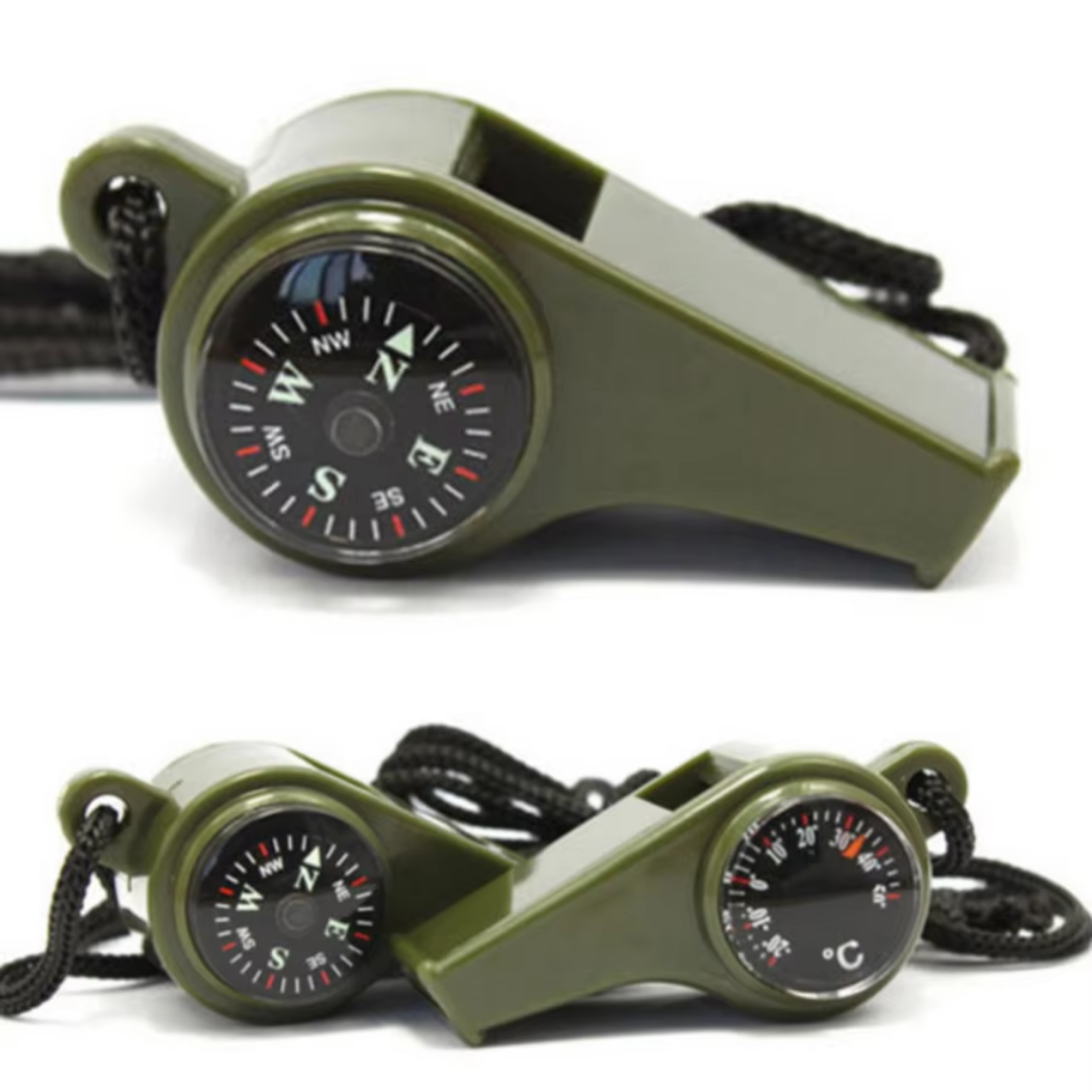 TrailSense – Safe on the go with whistle, compass, and thermometer