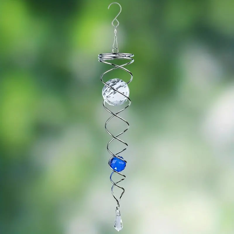 1+1 FREE | CrystalTwister - Metal Crystal Spiral Wind Chime