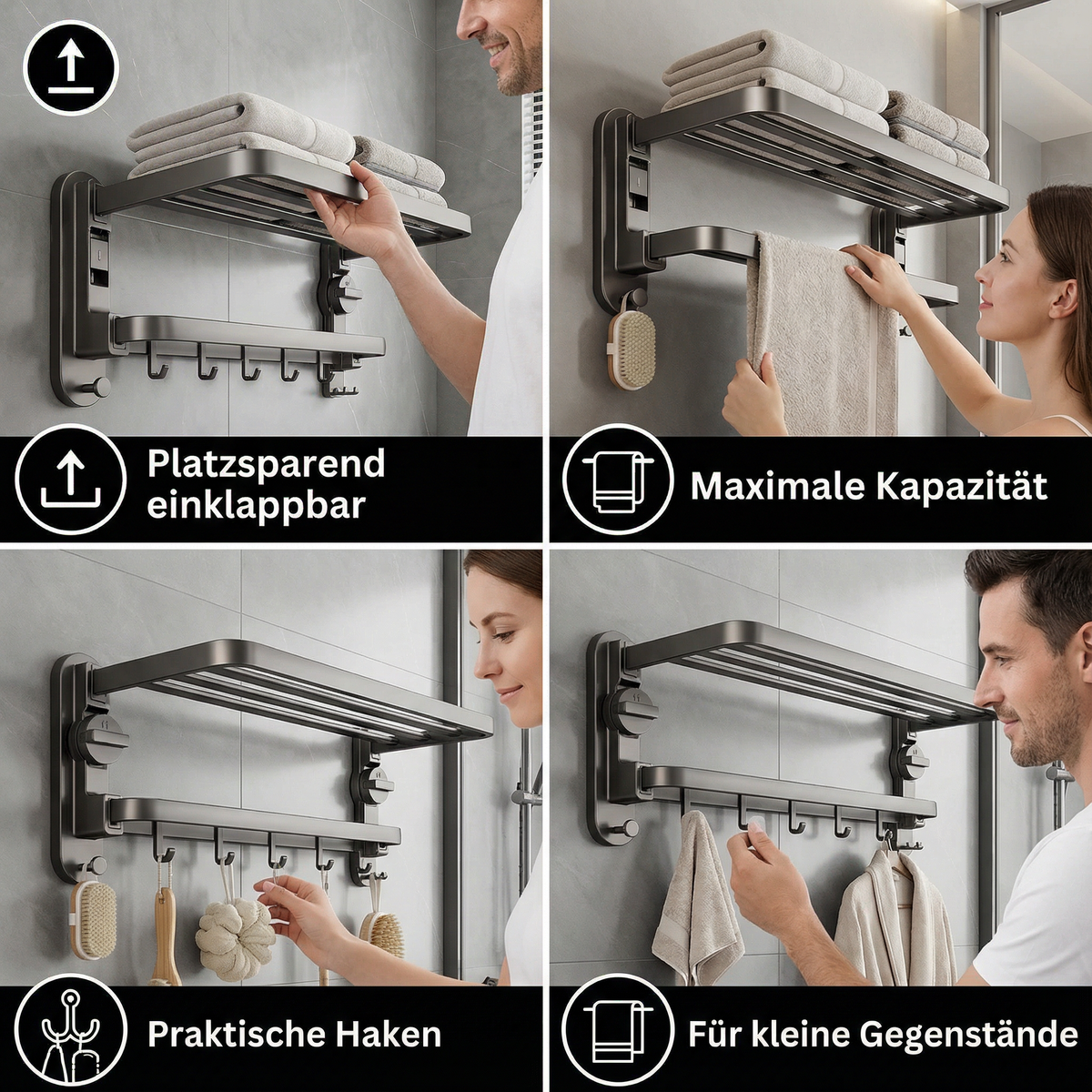 TidyBath - Instant Removal of Bathroom Clutter Without Drilling