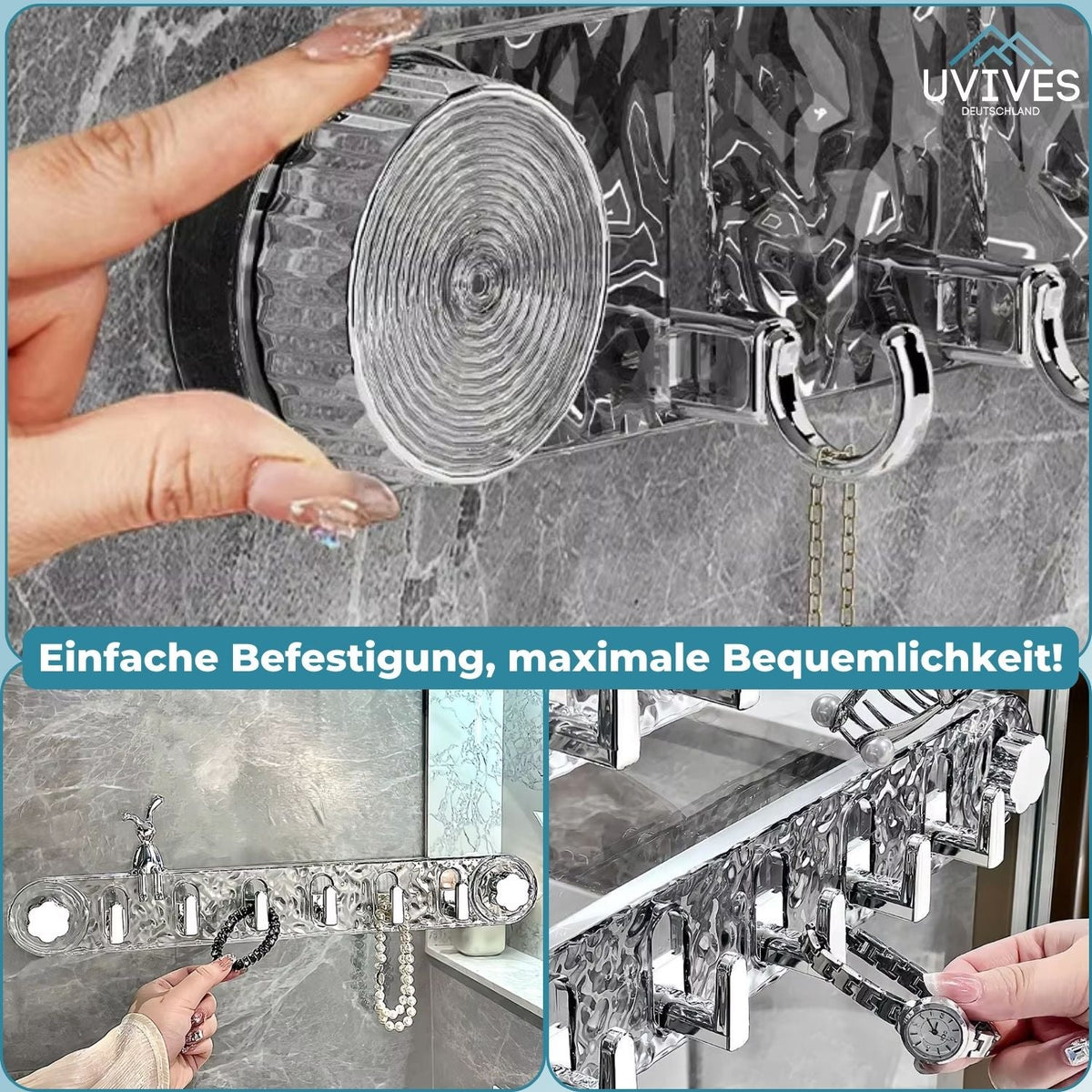 HookHold - Space-saving suction cup hooks with adjustable folding design