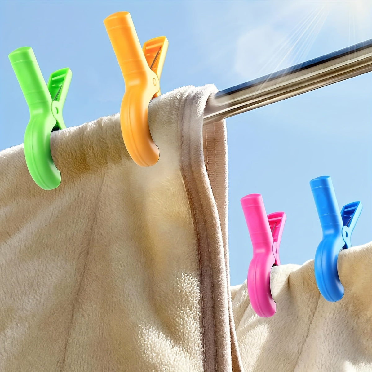 TowelTether – Keep Towels Securely Fastened Even in Strong Winds