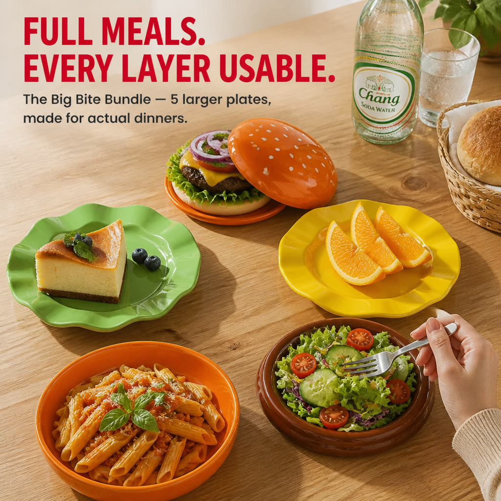 StackBurger – Instantly Create Order on the Table with Stackable Plates