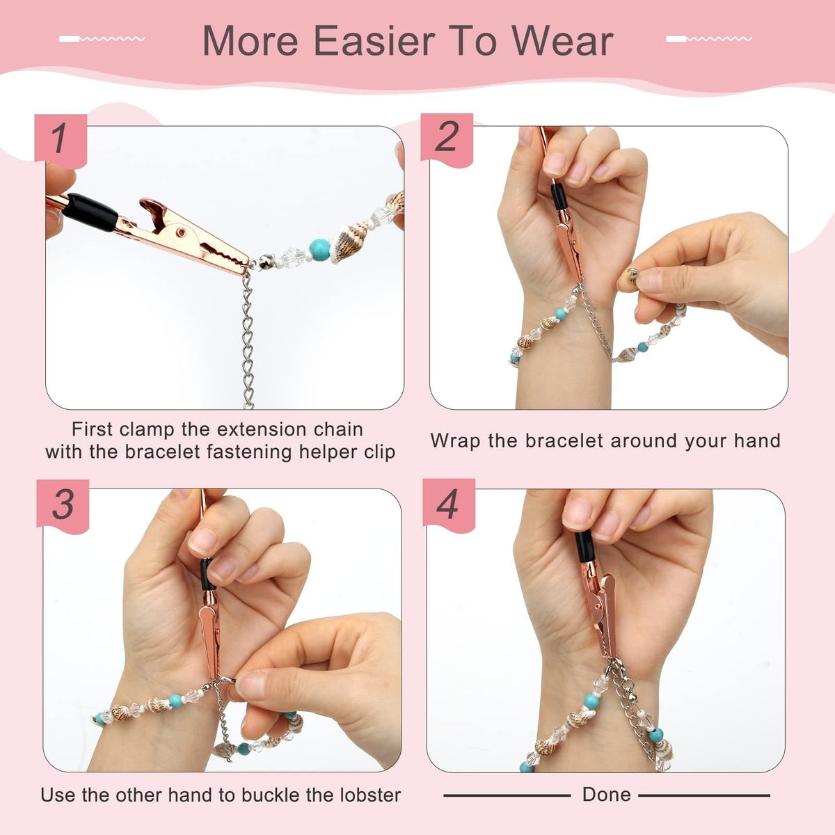1+1 FREE | ClaspEase – Close Bracelets Solo, No More Struggle
