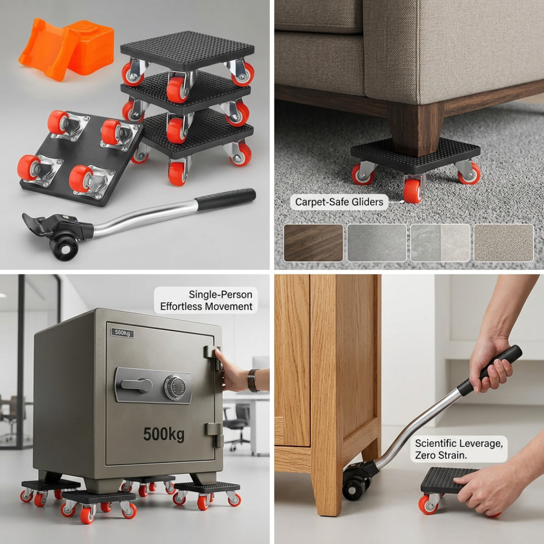 2+2 FREE | MoveGuard – Lift Heavy Furniture Alone Without Injuries or Floor Damage