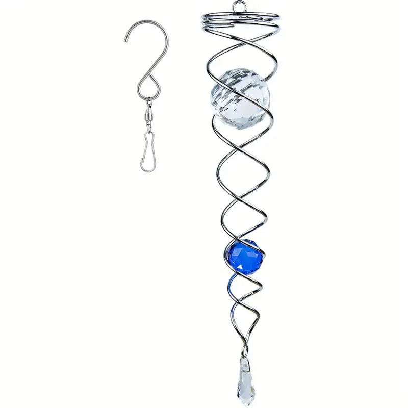 1+1 FREE | CrystalTwister - Metal Crystal Spiral Wind Chime
