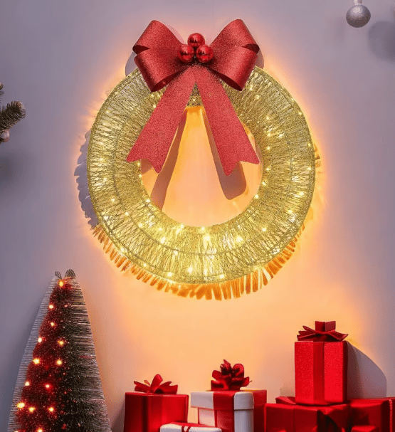 GlorinaWreath – Radiant Christmas Magic for Outdoors and Indoors