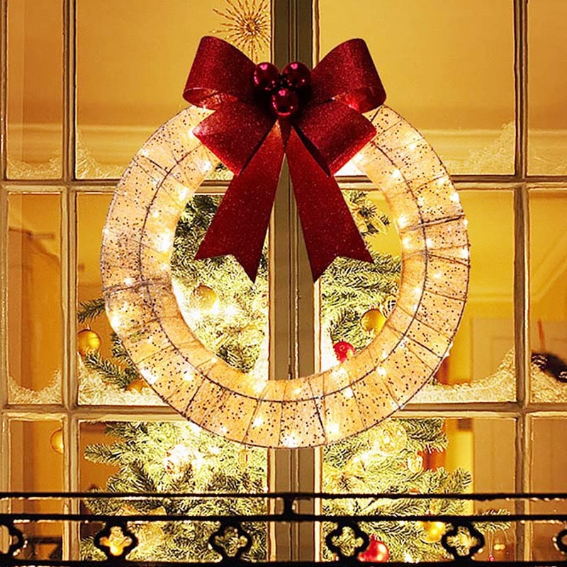GlorinaWreath – Radiant Christmas Magic for Outdoors and Indoors