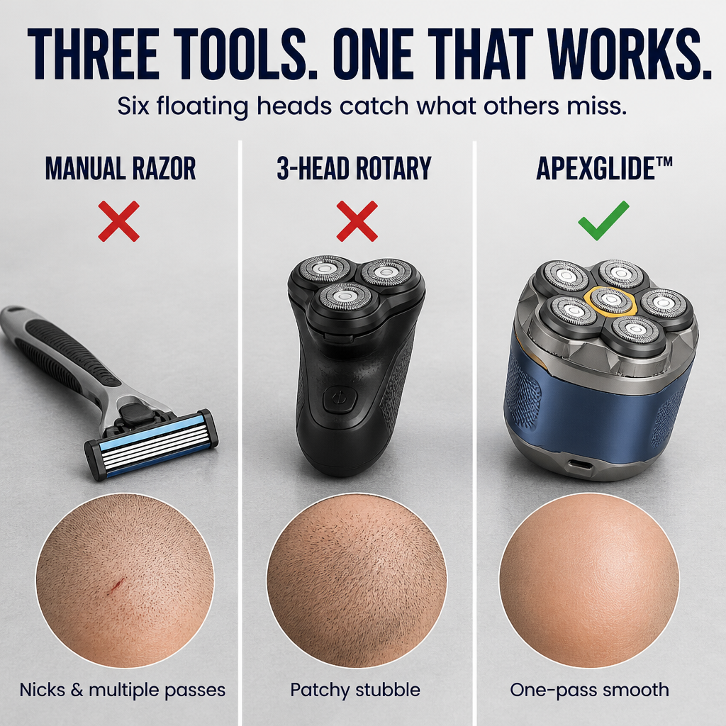 SmoothGlideShaver – Perfectly smooth scalp in under 3 minutes