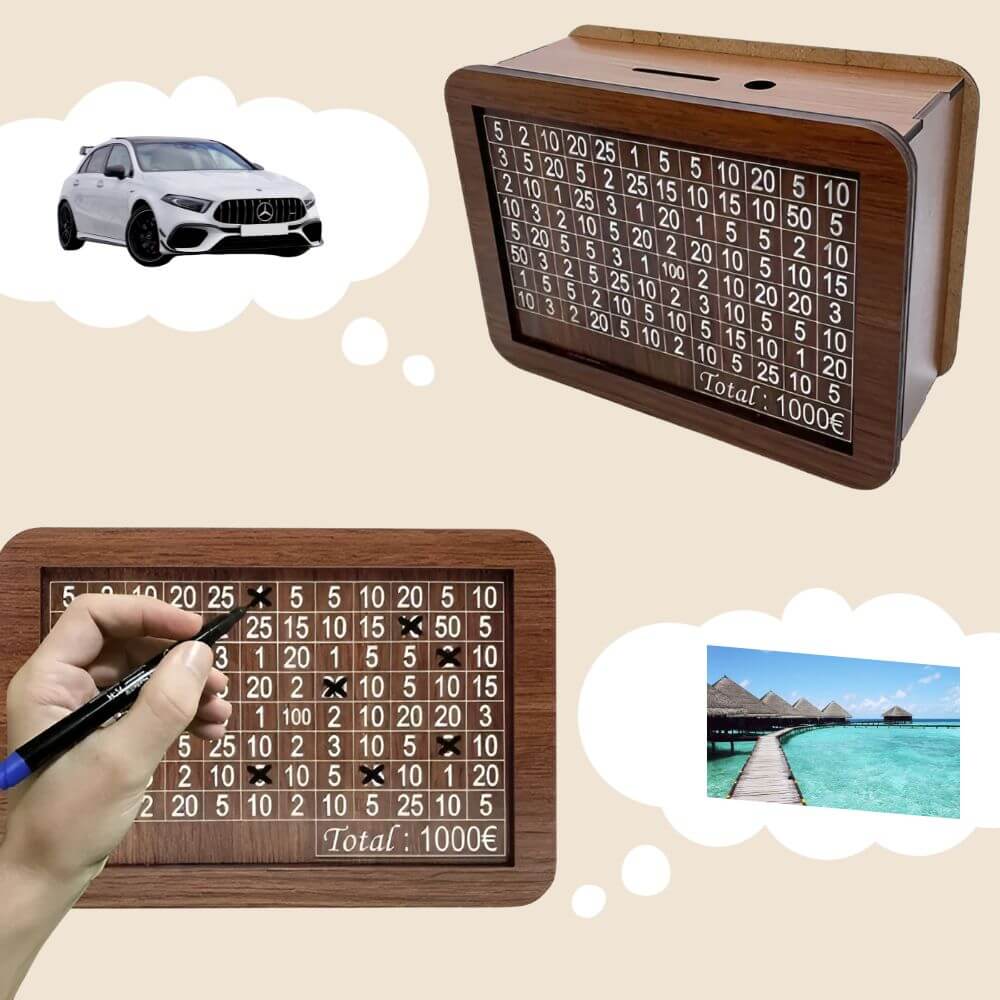 WealthBox - Wooden Piggy Bank