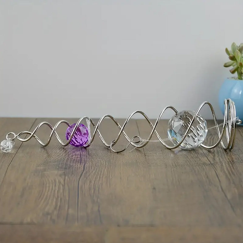1+1 FREE | CrystalTwister - Metal Crystal Spiral Wind Chime