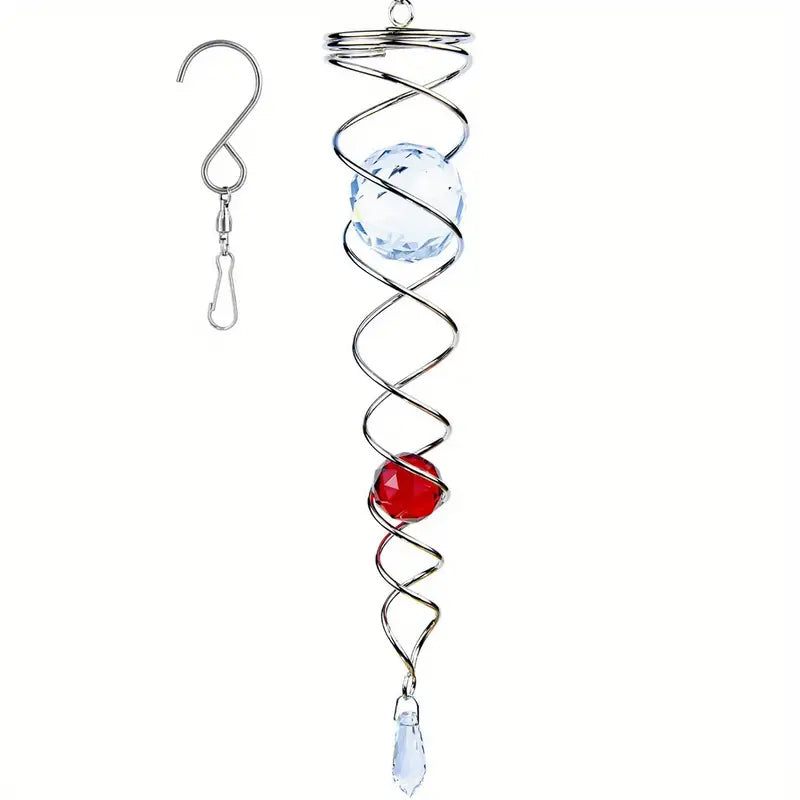 1+1 FREE | CrystalTwister - Metal Crystal Spiral Wind Chime