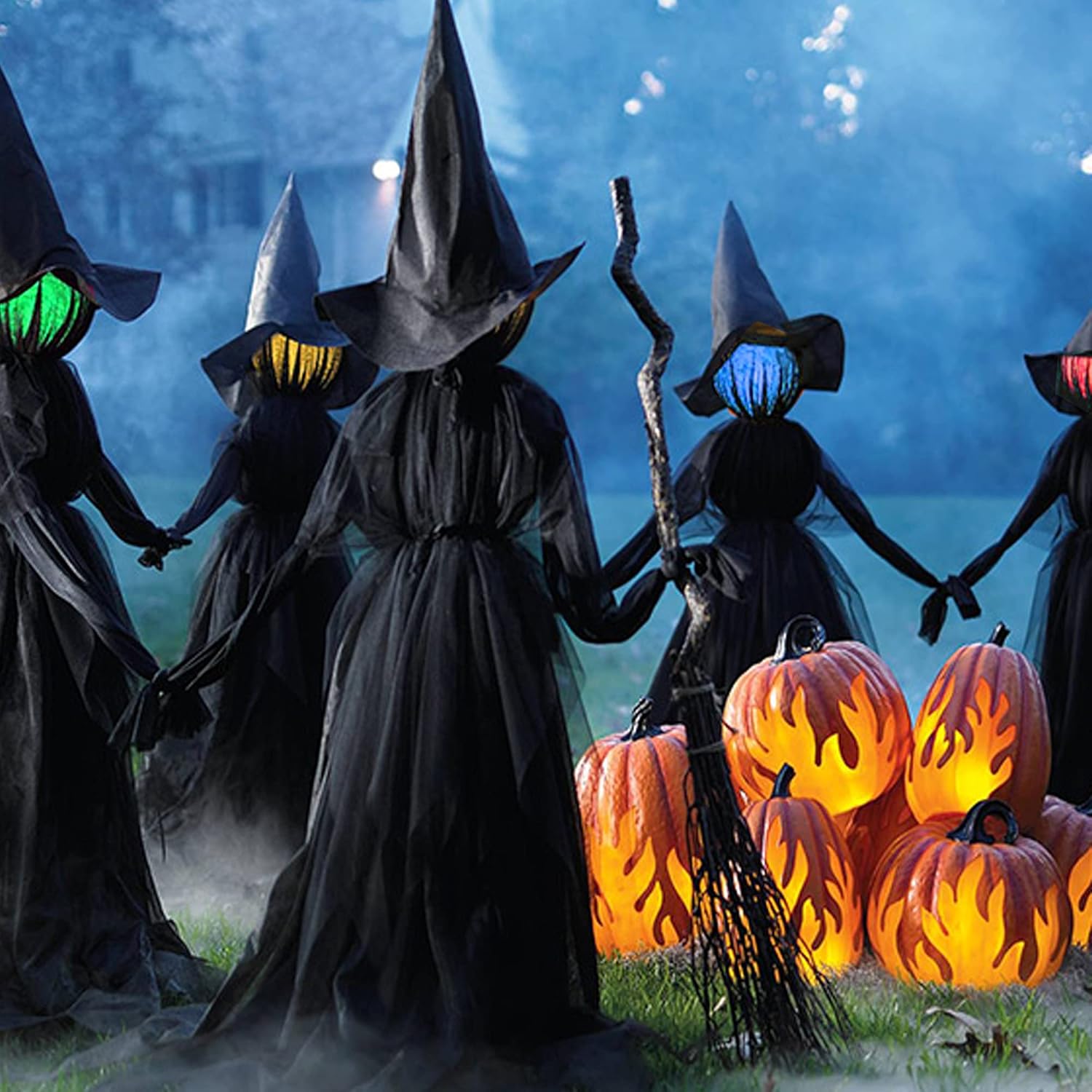 HexaGlow – Set of 3 Glowing Halloween Witches!