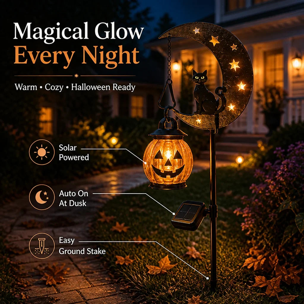 SpookySilhouette - Moon Pumpkin Garden Accessory