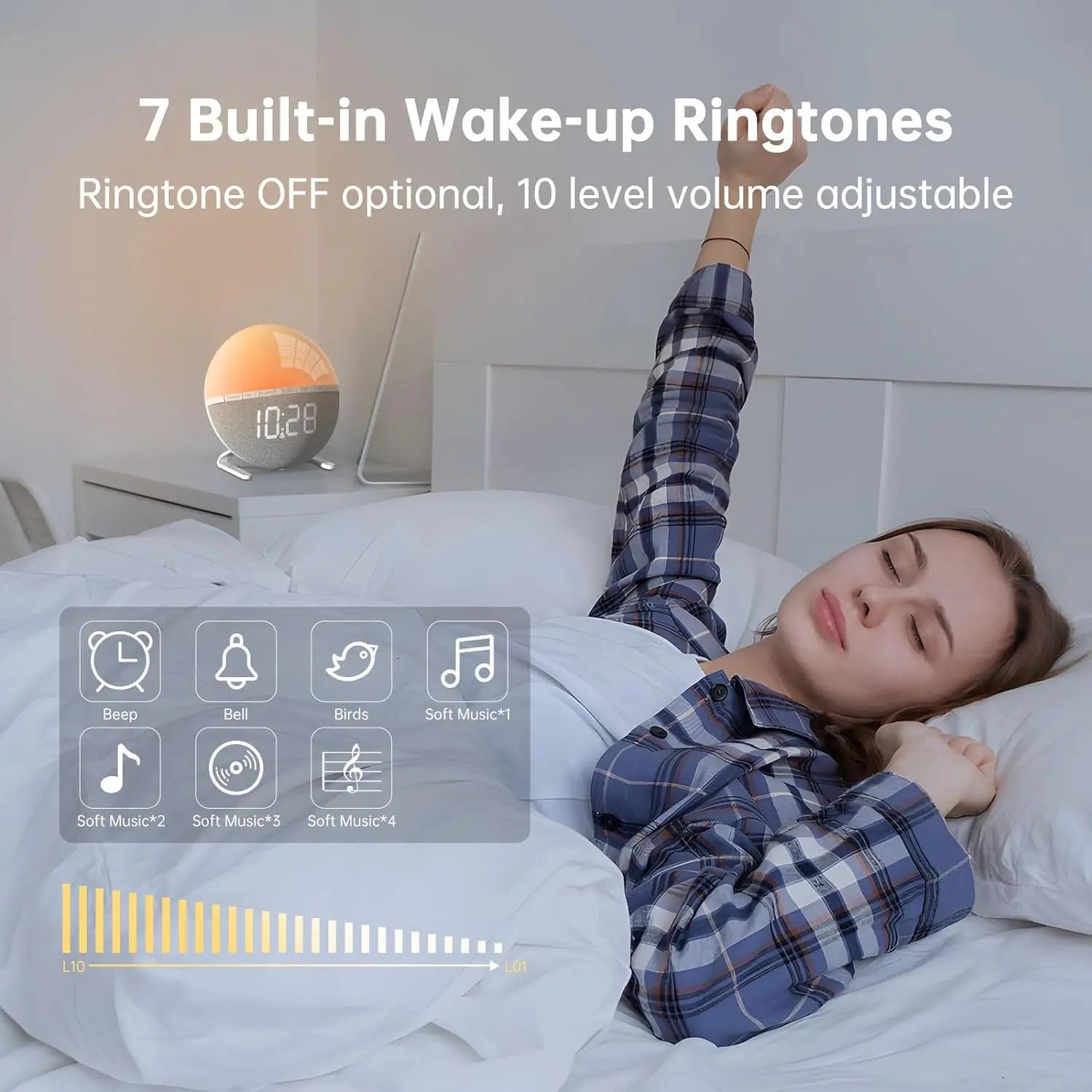 LumiRise – The Gentle Sunrise Alarm Clock for Refreshing Waking Up