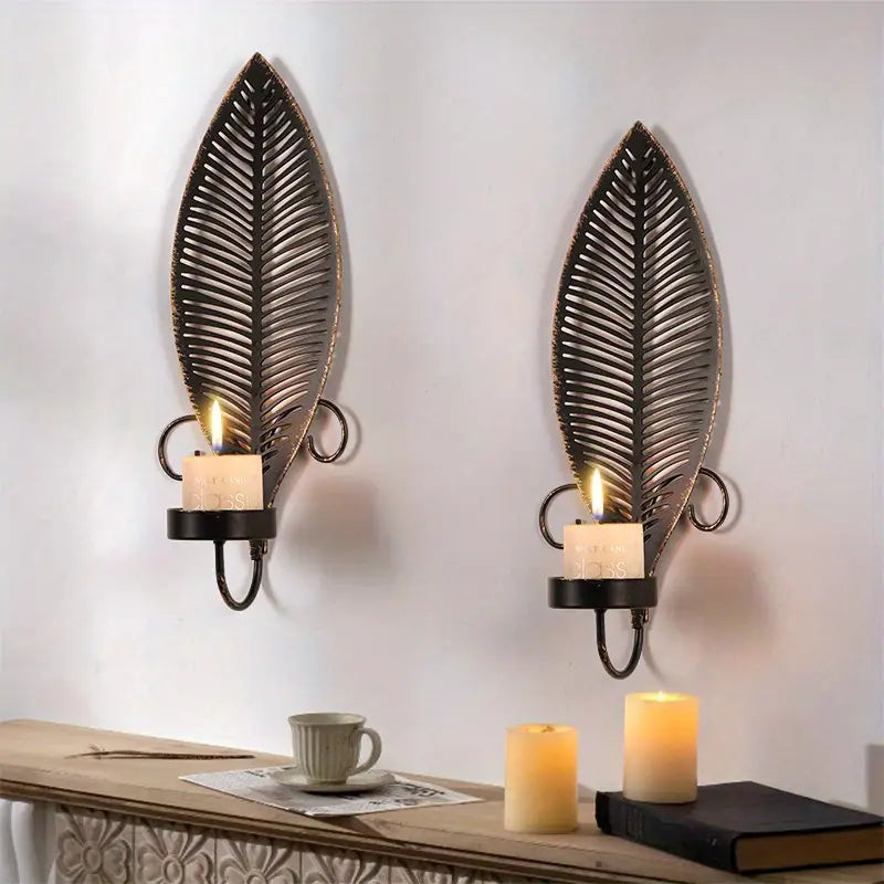 FoliGlow – Leaf-Shaped Candle Holder Set!