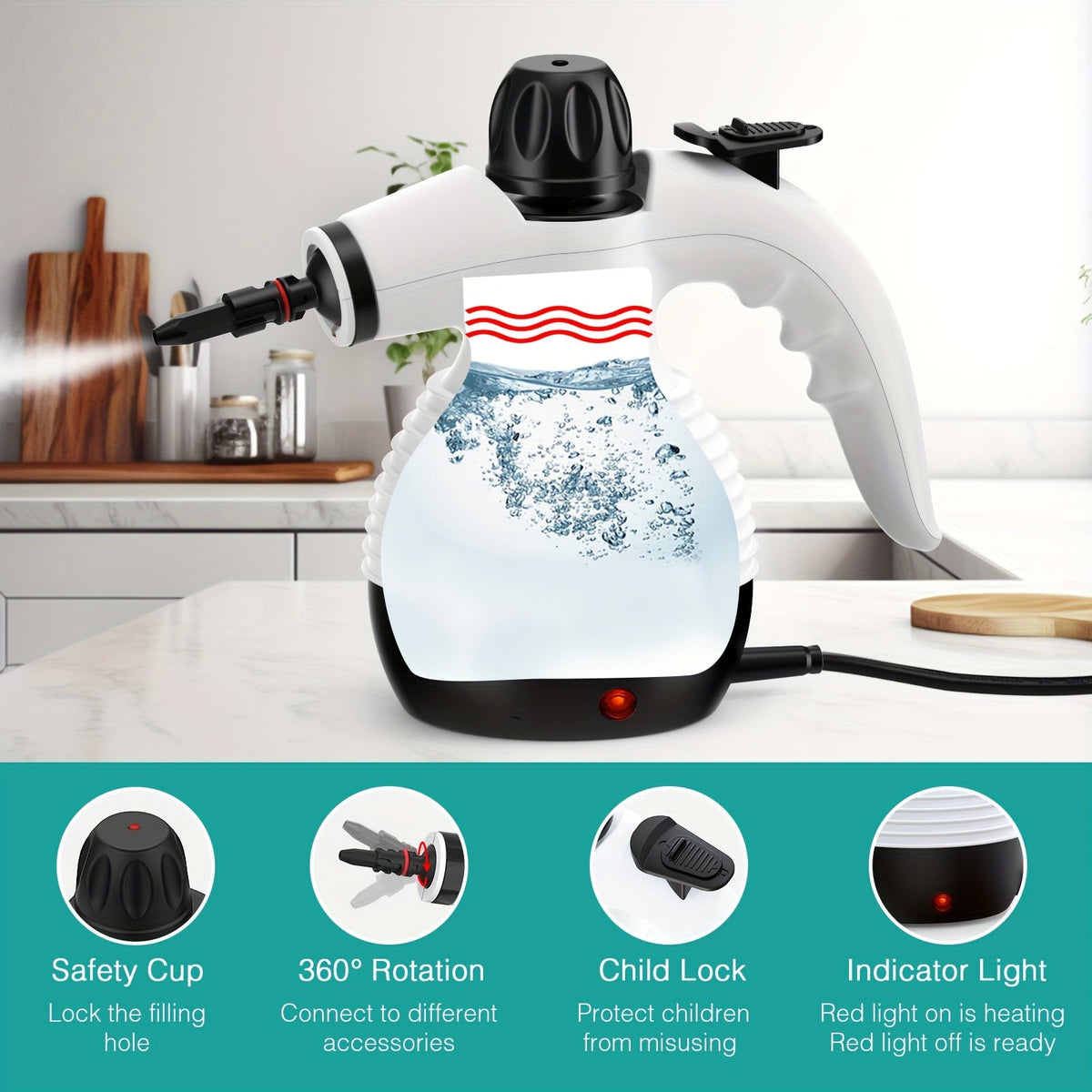 SteamPura - Kills 99.9% of Germs and Effortlessly Removes Stubborn Dirt