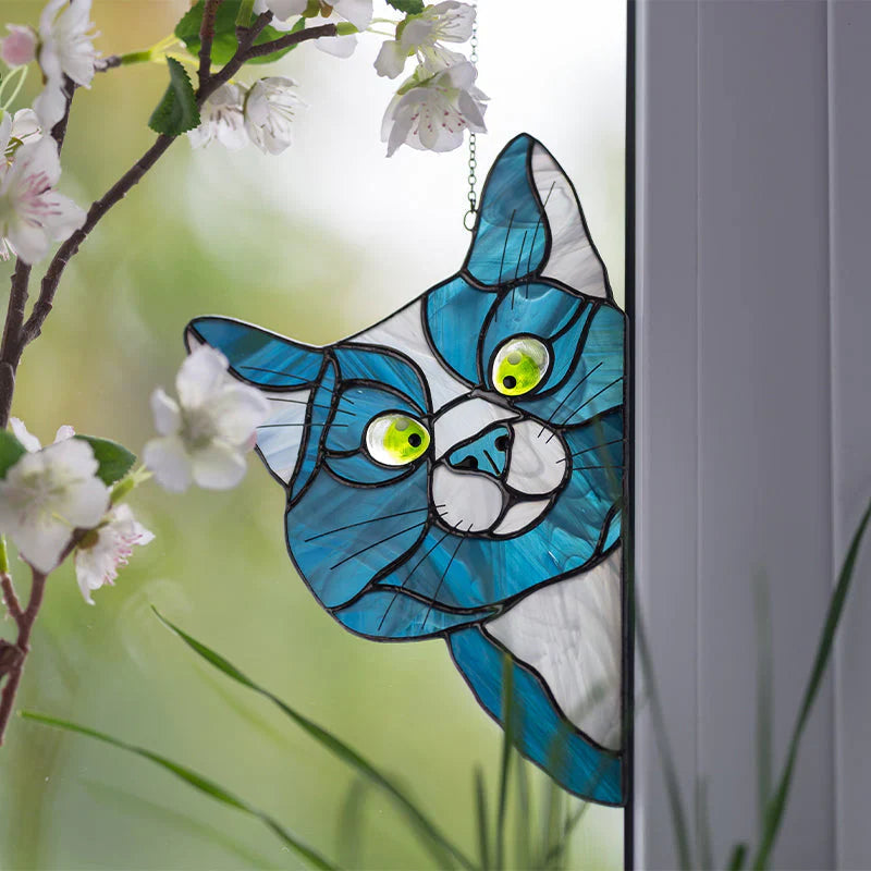 CatPeek – Handmade Cat Suncatcher for the Window!