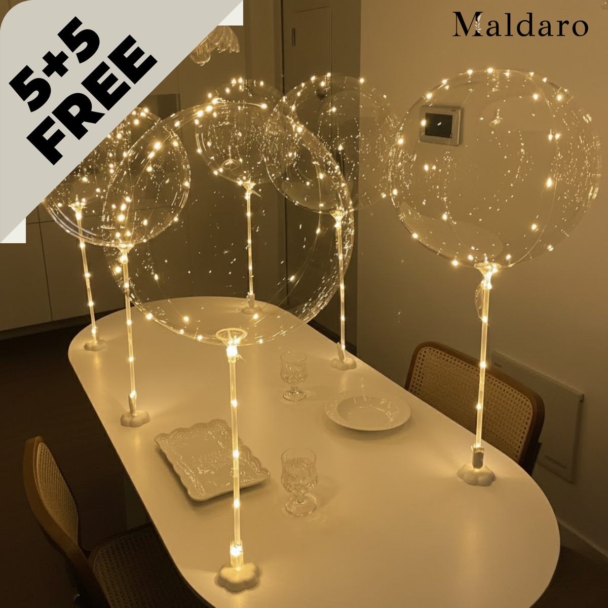 5+5 FREE | PartyBalloon - Reusable LED Balloons