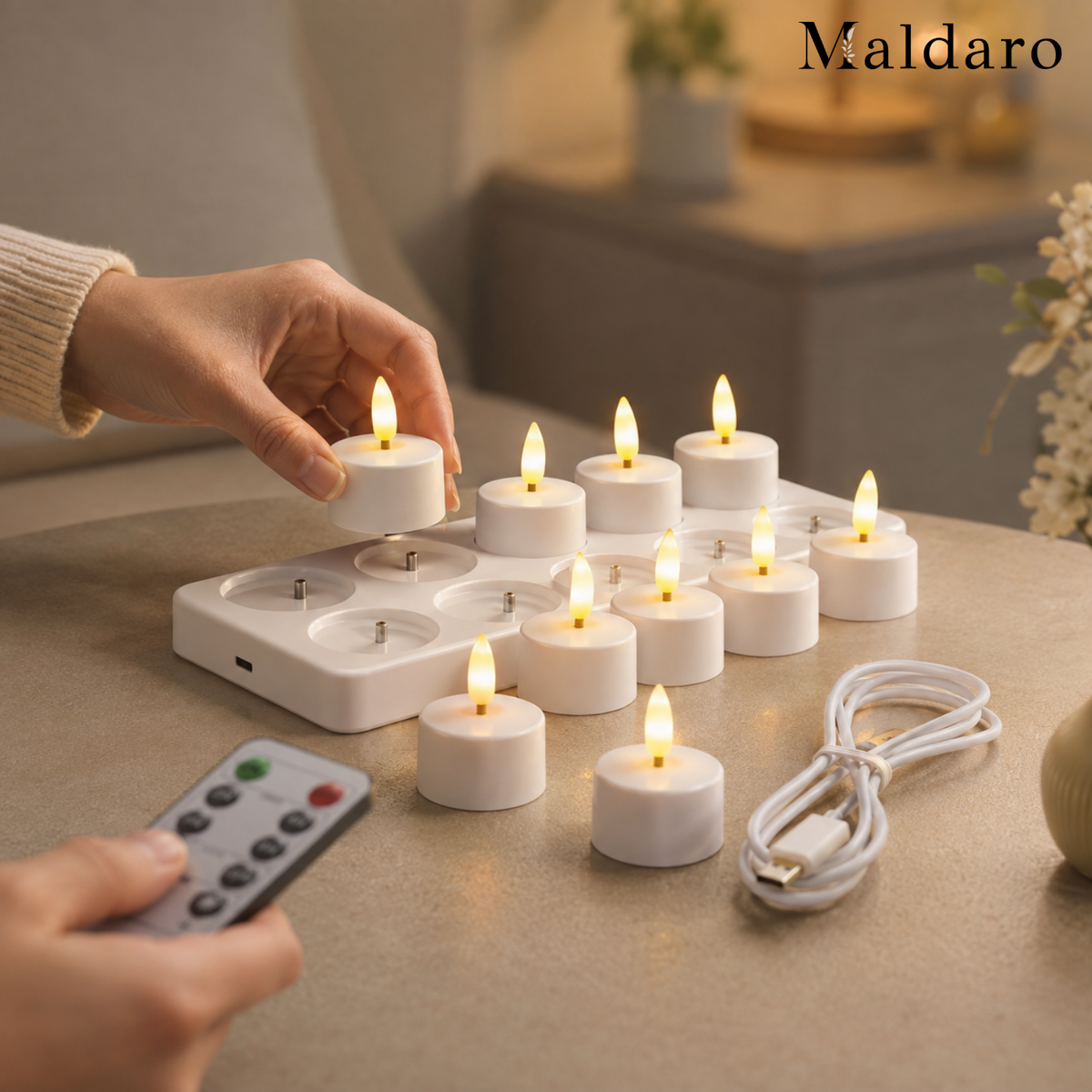 GlowaNest - Safe, Effortless Candlelight Anytime, Without Flames or Batteries