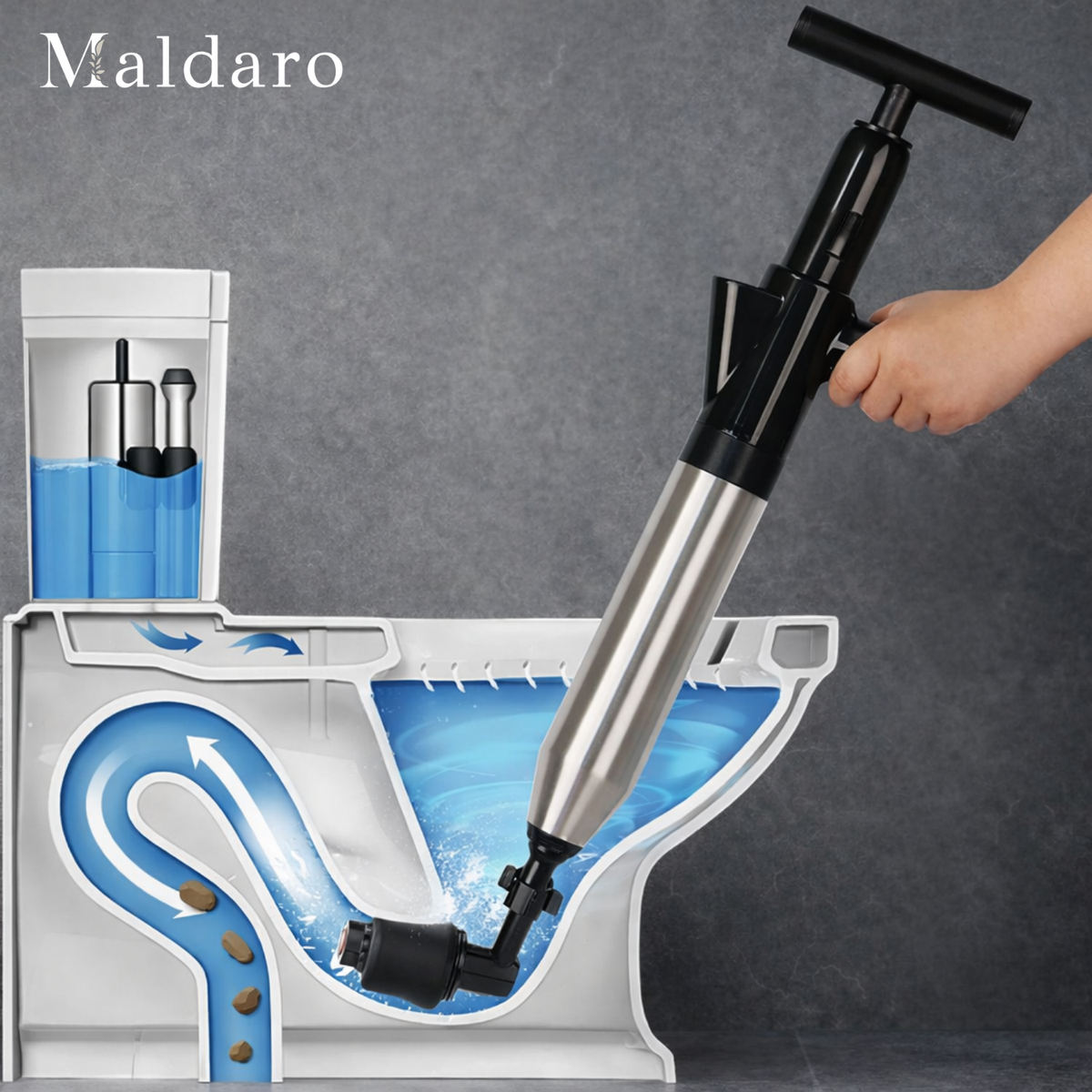 FlushJet – Quickly Eliminates Stubborn Clogs for Free Drains