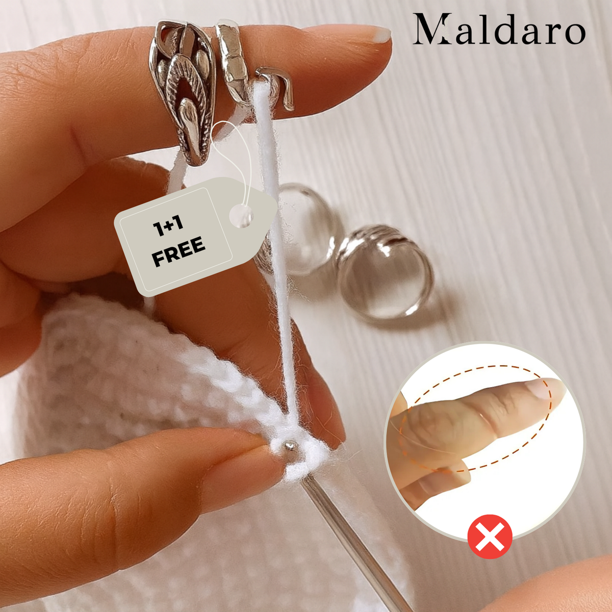 1+1 FREE | KnitEase – Longer and More Comfortable Knitting Without Hand Strain or Pain