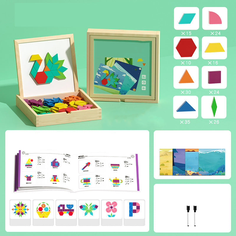 PlayMagix - Enhance Creativity and Brain Performance with Magnetic Wooden Building Blocks
