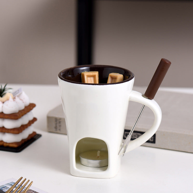 ChocoLuxe – Ceramic Fondue Mug for Chocolate & Cheese