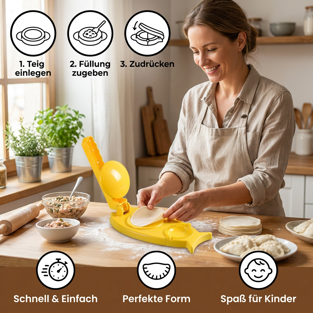 1+1 FREE | DumpliEase – Perfectly Shaped Dumplings Quickly and Cleanly Every Time