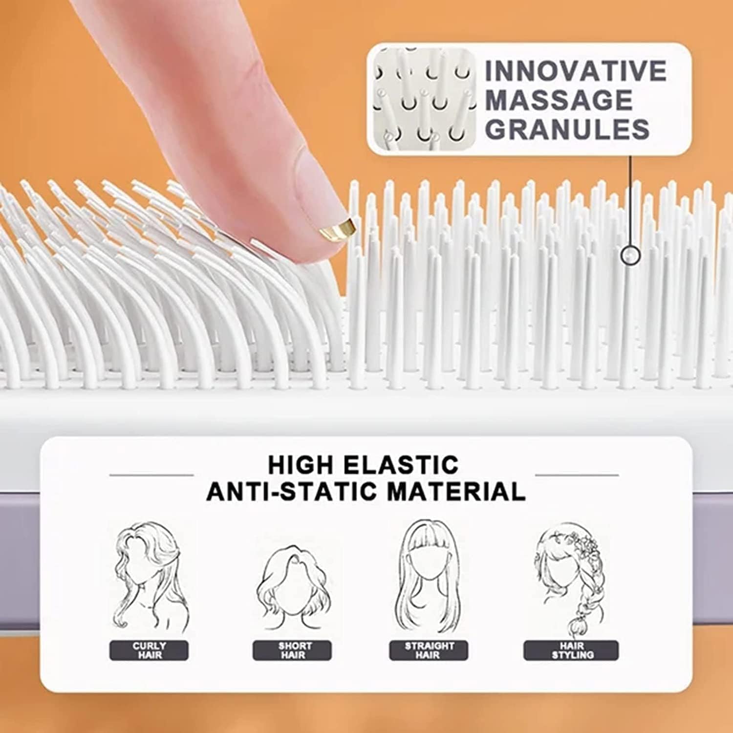 GlideEase – The Telescopic Anti-Static Comb for Effortless Detangling
