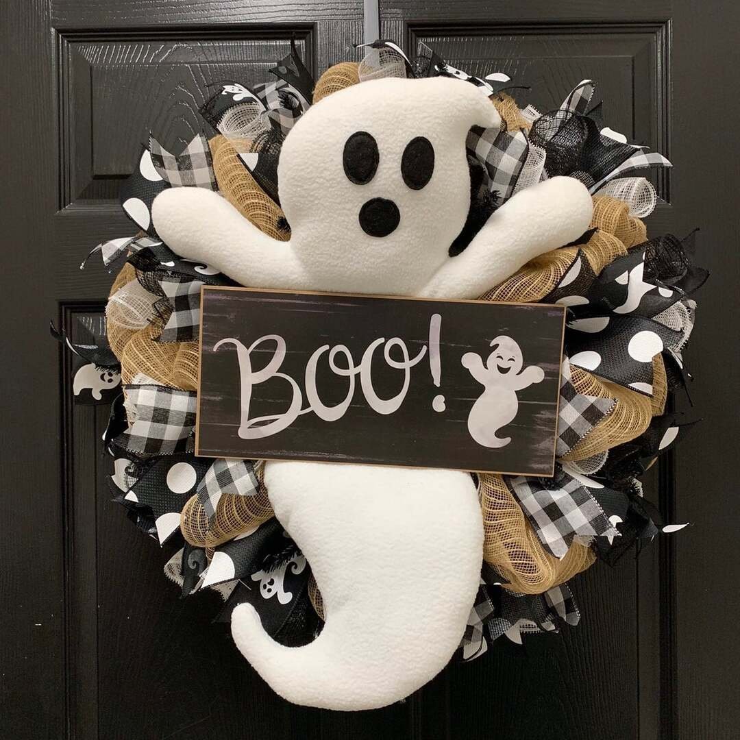 SpookyCharm – Handmade Halloween Wreath in Farmhouse Style!