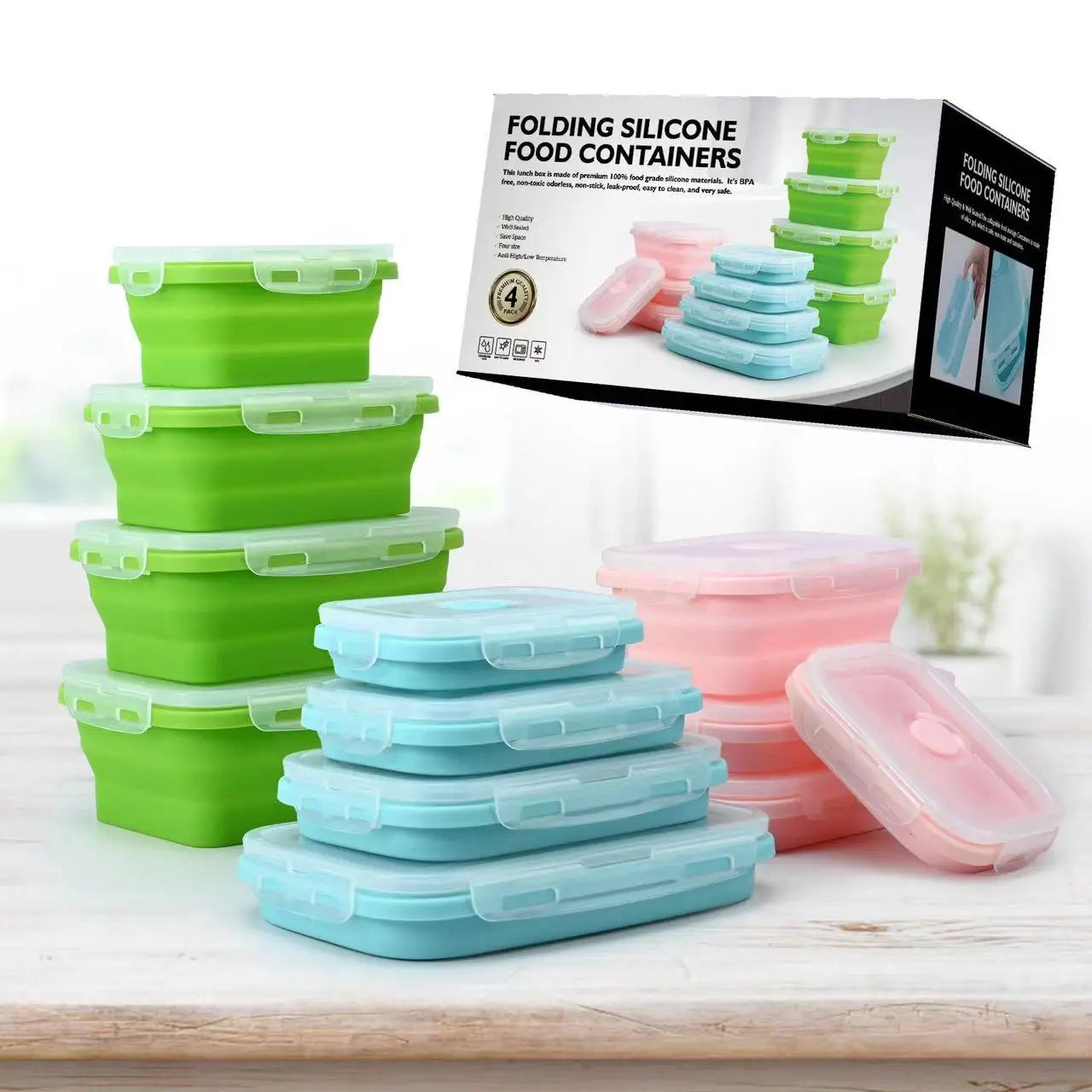 2+2 FREE | FlexiFresh - Save 70% Kitchen Space with Leak-Proof Food Co ...