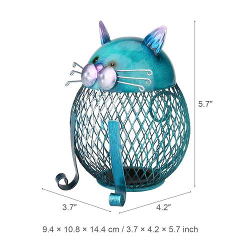 BluePurrCoin – Durable Cat Piggy Bank for Stylish, Secure Saving