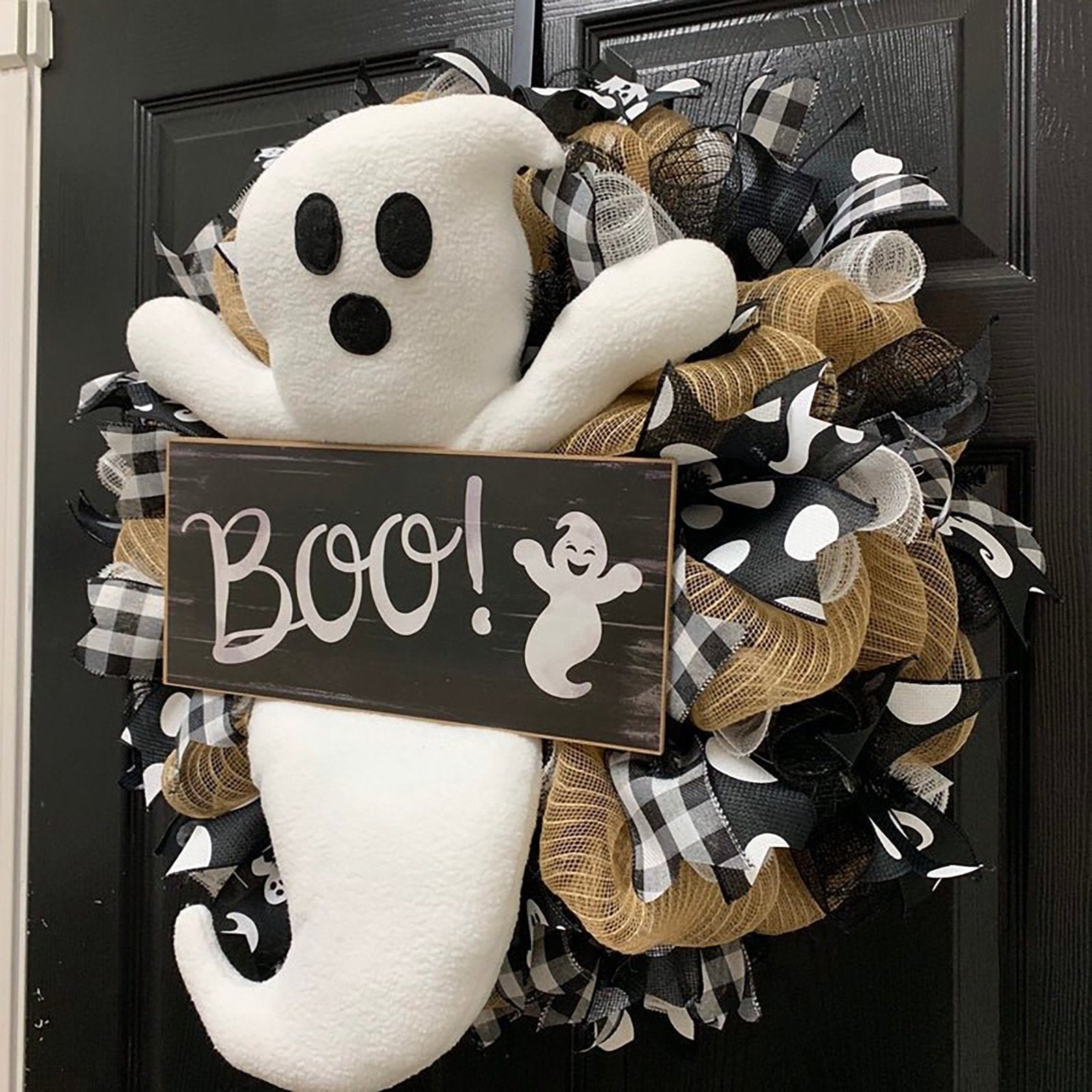 SpookyCharm – Handmade Halloween Wreath in Farmhouse Style!