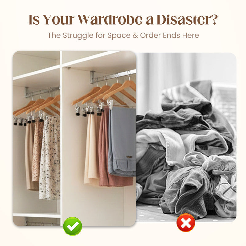 ClosetHaven - Maximize Closet Space with Rotatable Clothes Hanger with 8 Hooks and 360° Rotation