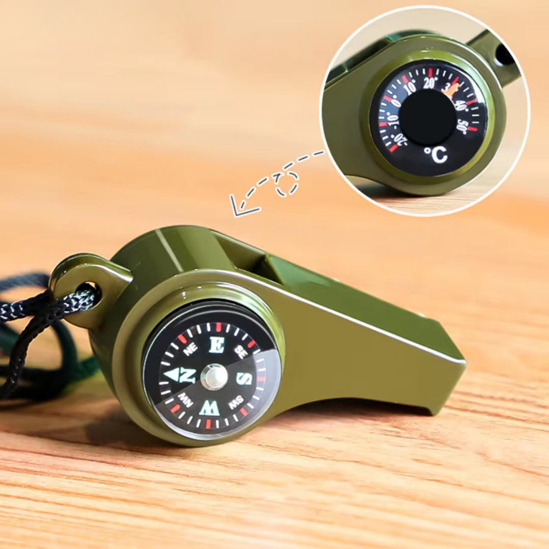 TrailSense – Safe on the go with whistle, compass, and thermometer