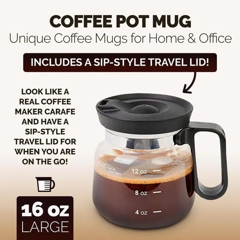 BrewMate – The Stylish Glass Cup in Coffee Pot Design