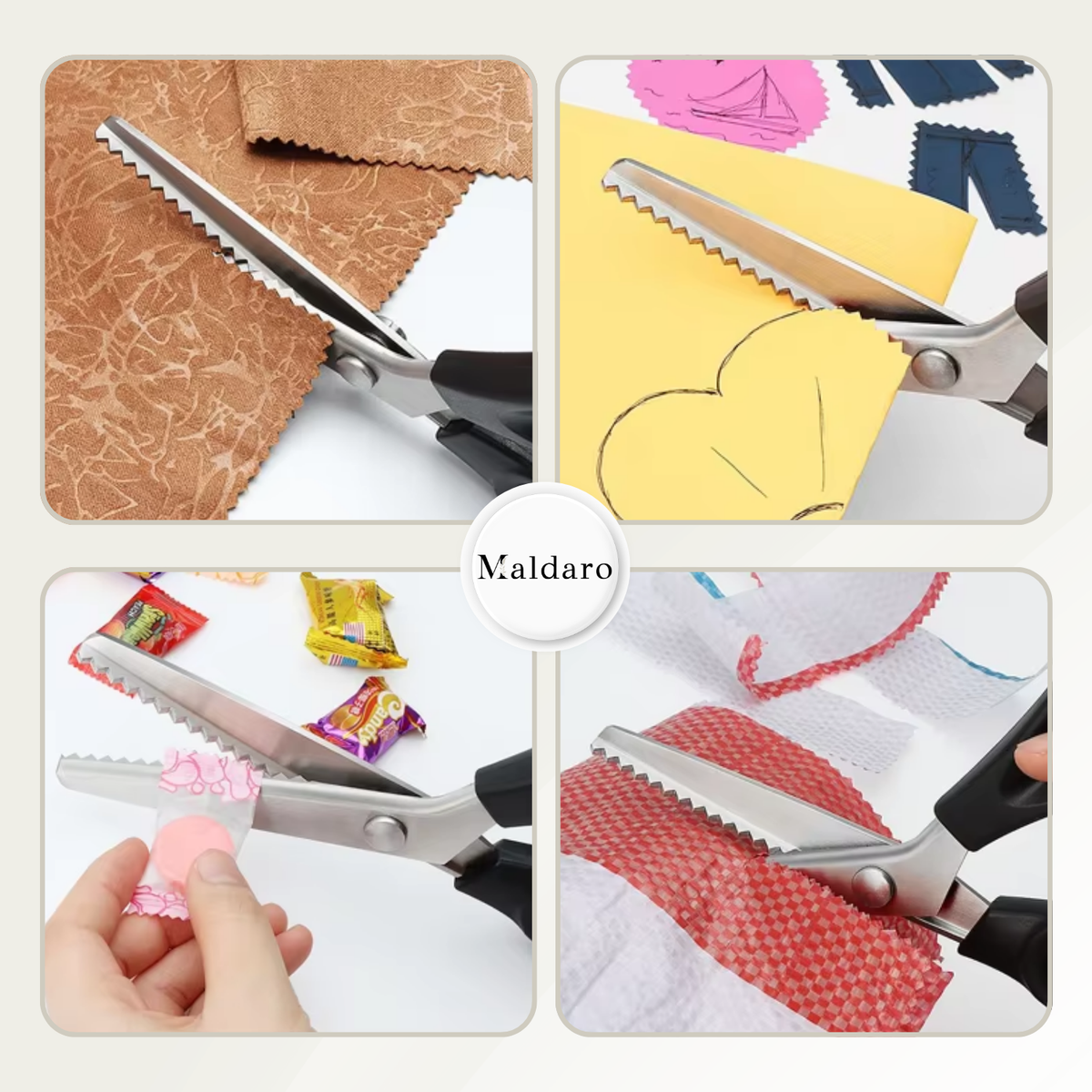 SilkySnipper Professional Scissors | Triangular Teeth | Precise & Sharp | For Fabric, Paper & Crafting Tasks