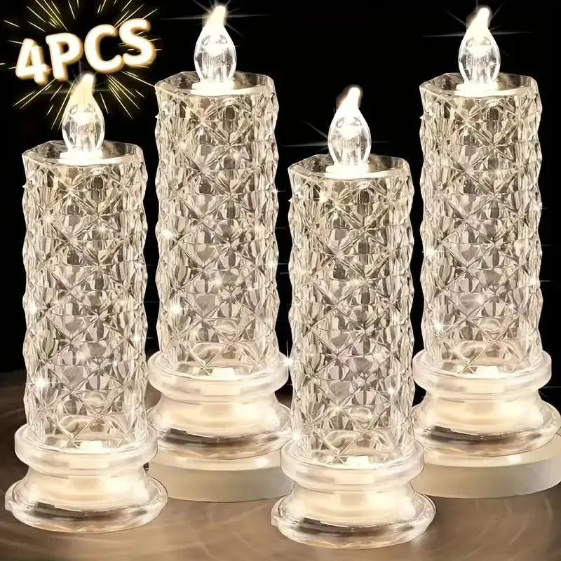 2+2 FREE | CrystalGlow – LED Candles with Sparkling Crystal Effect